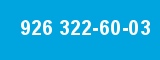 926 322-60-03